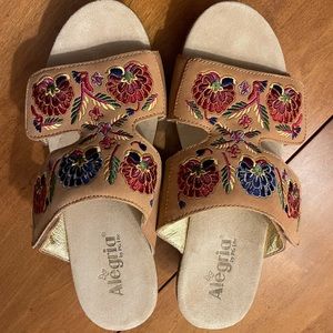 Algeria Linn Embroidered Sandal, Tan